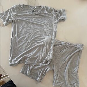 Bellabu Bear Kids Gray Pajama Set